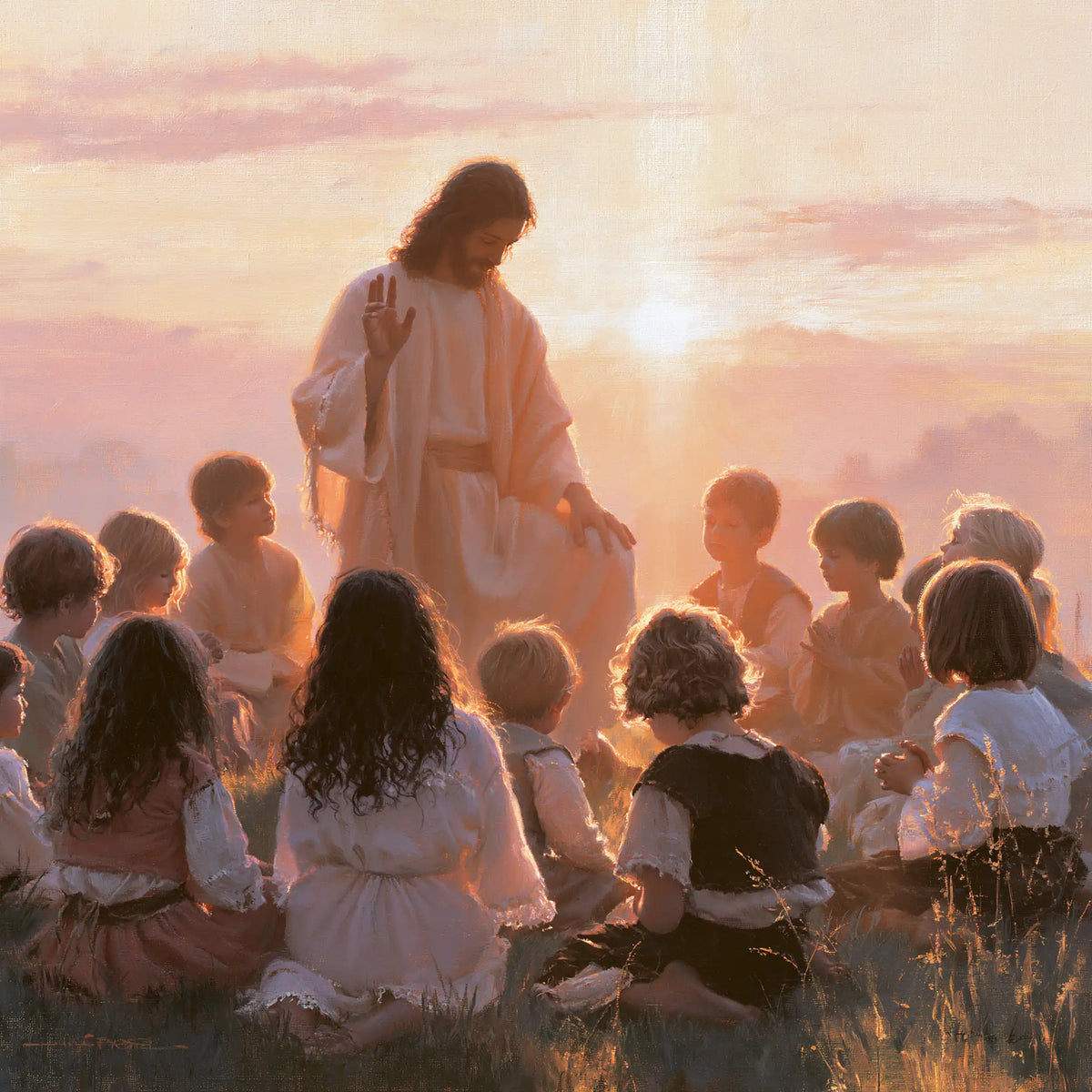 Jesus and the Children - Jesus and the Children at Dawn · Square n° 3