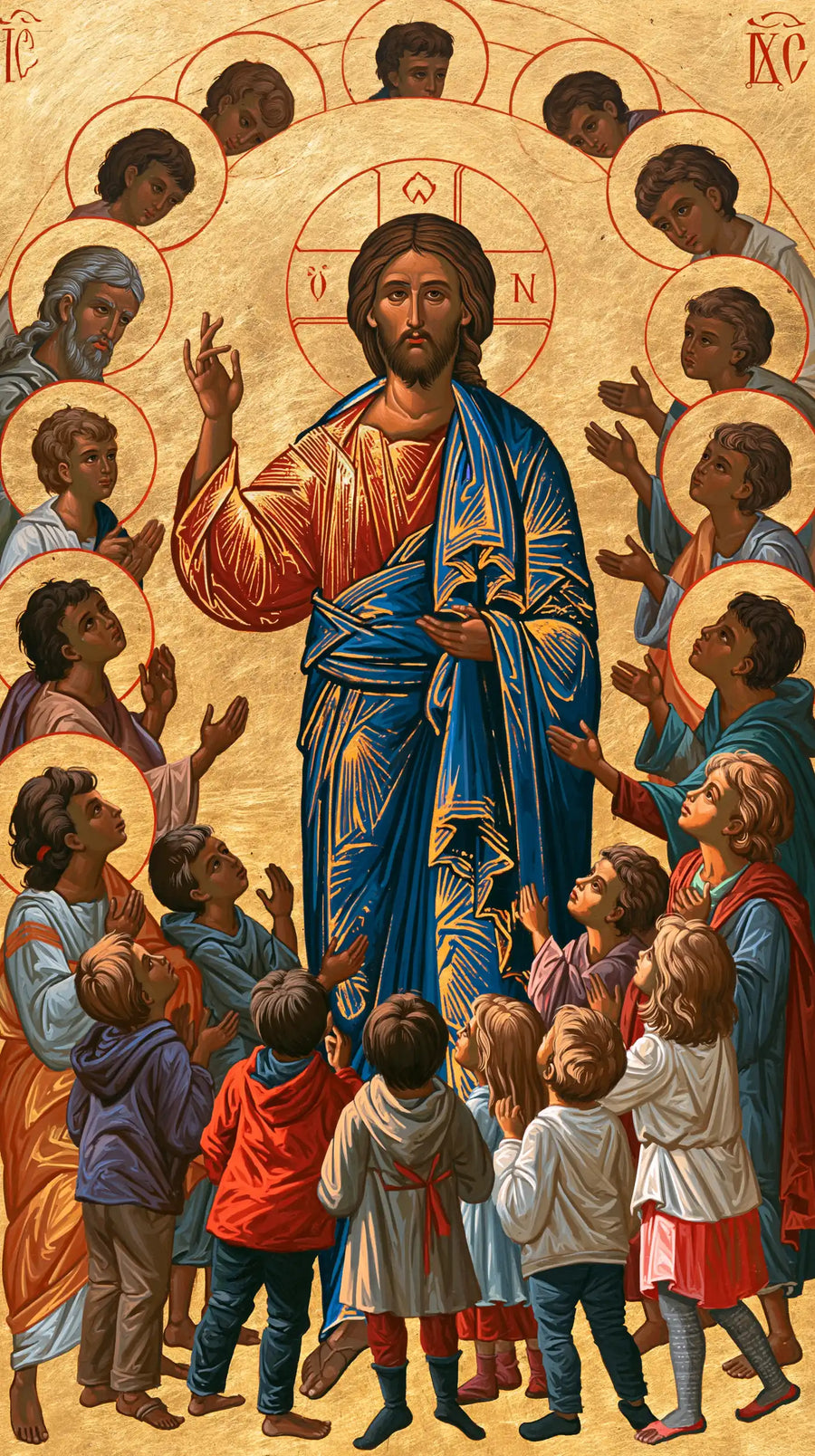 Jesus and the Children - Contemporary Byzantine · Portrait n° 1