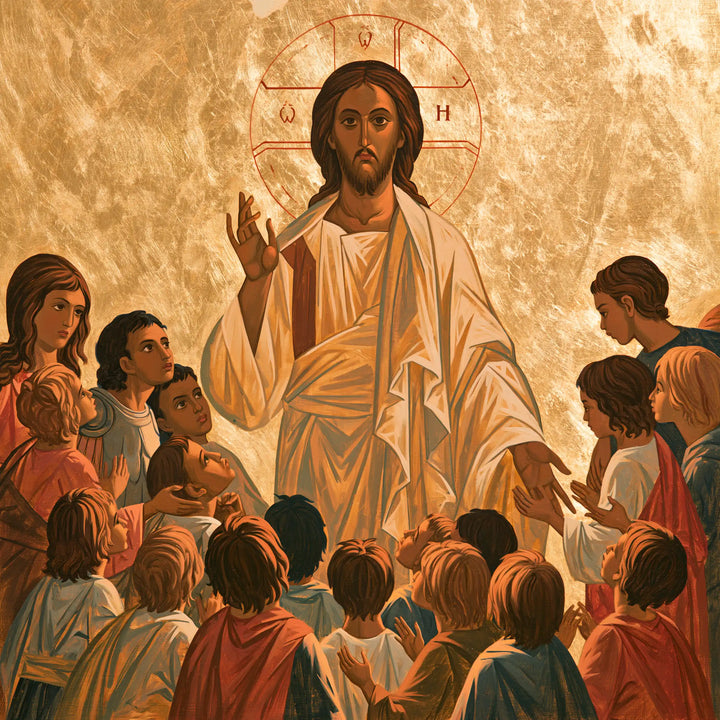 Jesus and the Children - Contemporary Byzantine · Square n° 3