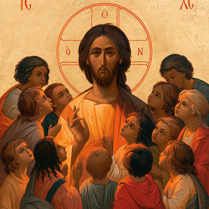 Jesus and the Children - Contemporary Byzantine · Square n° 6