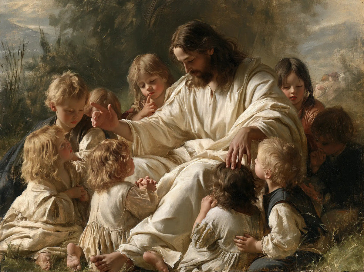 Jesus and the Children — The Kindly Hand upon the Brown Curls