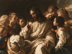Jesus and the Children — Golden Curls in the Gentle Shade
