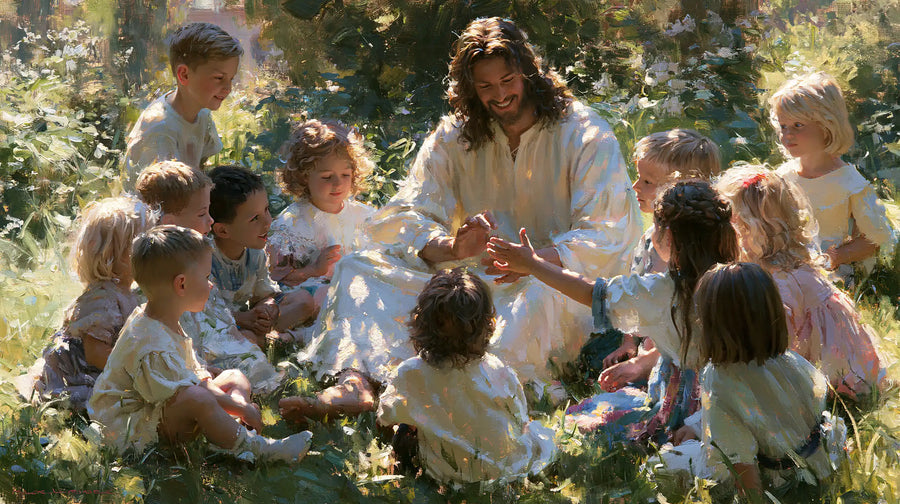 Jesus and the Children - Impressionist · Landscape n° 9