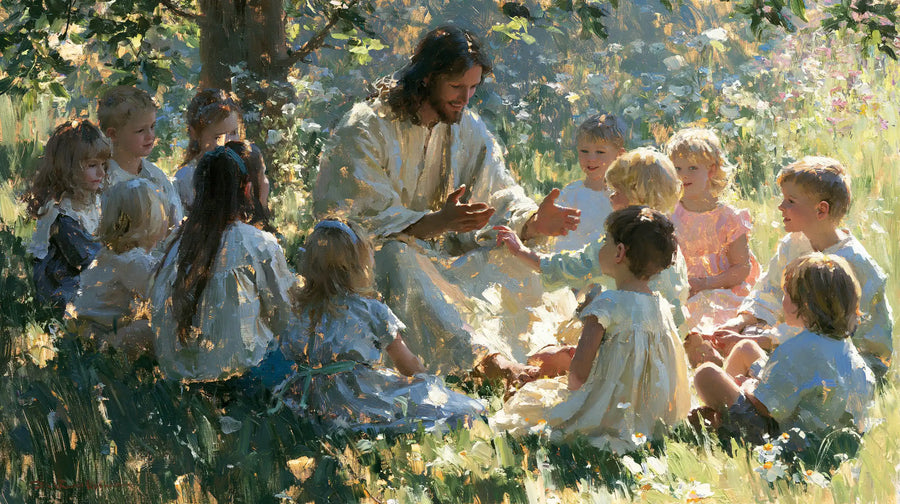 Jesus and the Children - Impressionist · Landscape n° 10