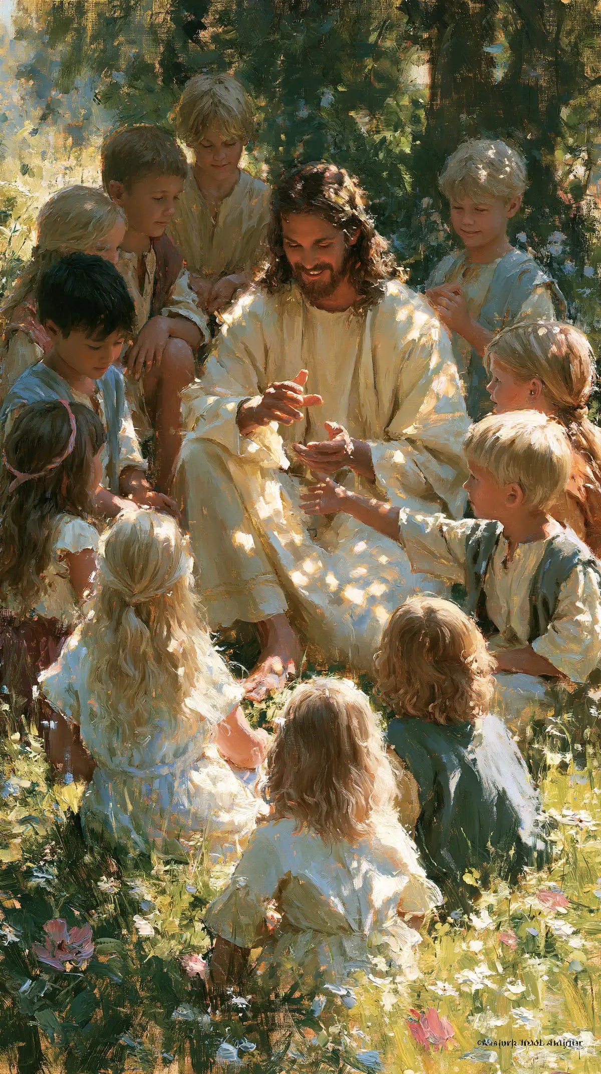 Jesus and the Children - Impressionist · Portrait n° 4