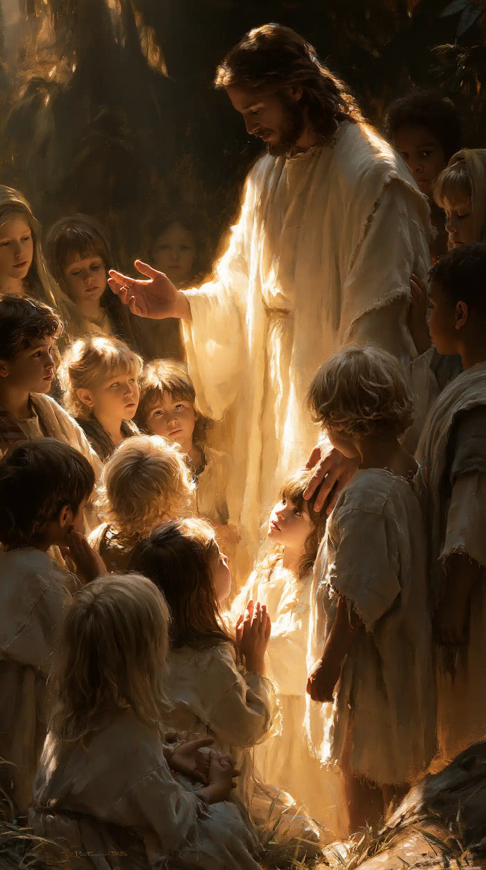 Jesus and the Children - Jesus as Divine Light · Portrait n° 3