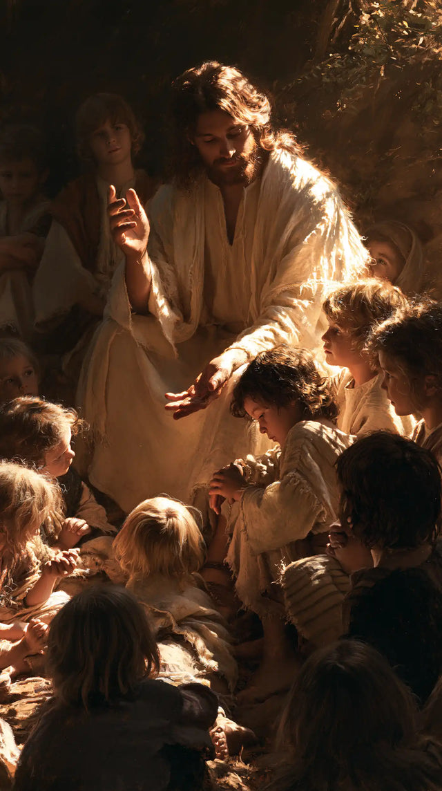 Jesus and the Children — Radiance Descending upon the Circle