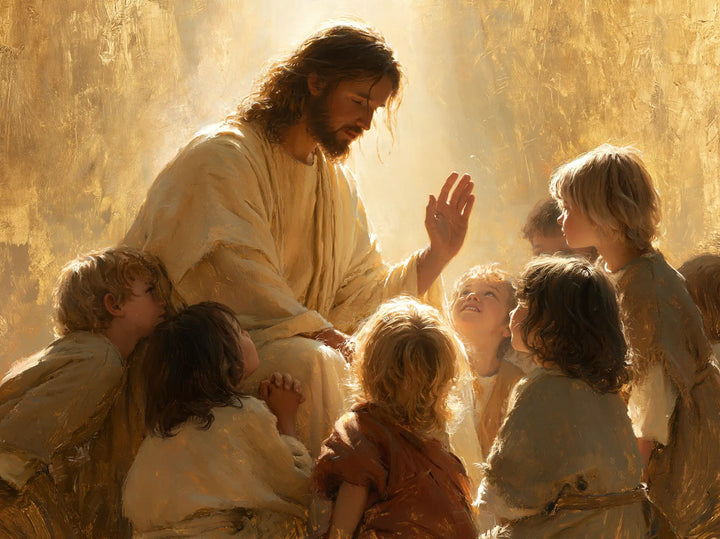 Jesus and the Children - Sacred Gold · Landscape n° 6