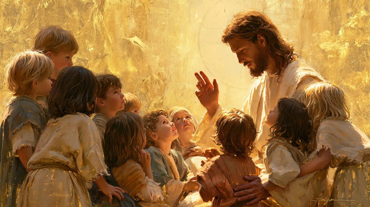 Jesus and the Children - Sacred Gold · Landscape n° 10