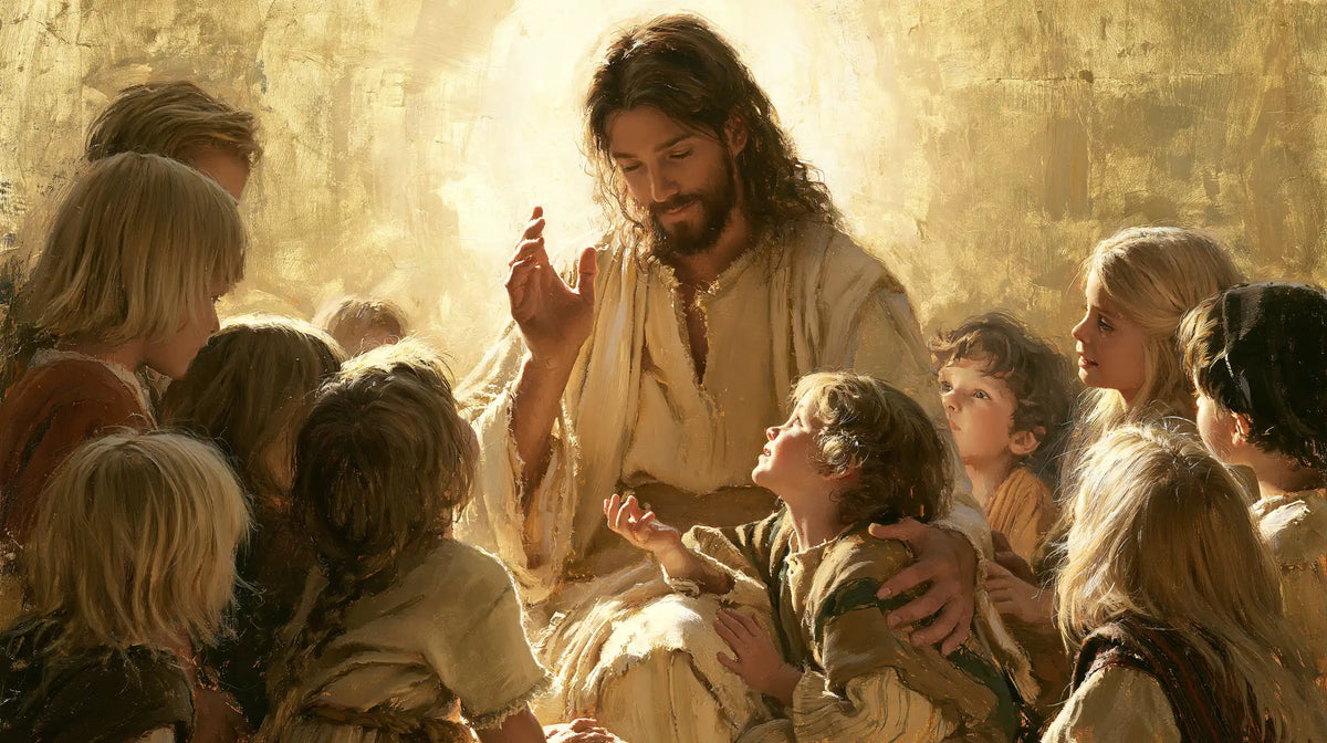 Jesus and the Children - Sacred Gold · Landscape n° 13