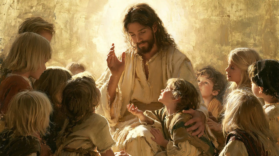 Jesus and the Children - Sacred Gold · Landscape n° 13