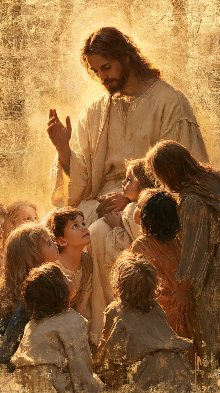 Jesus and the Children - Sacred Gold · Portrait n° 2