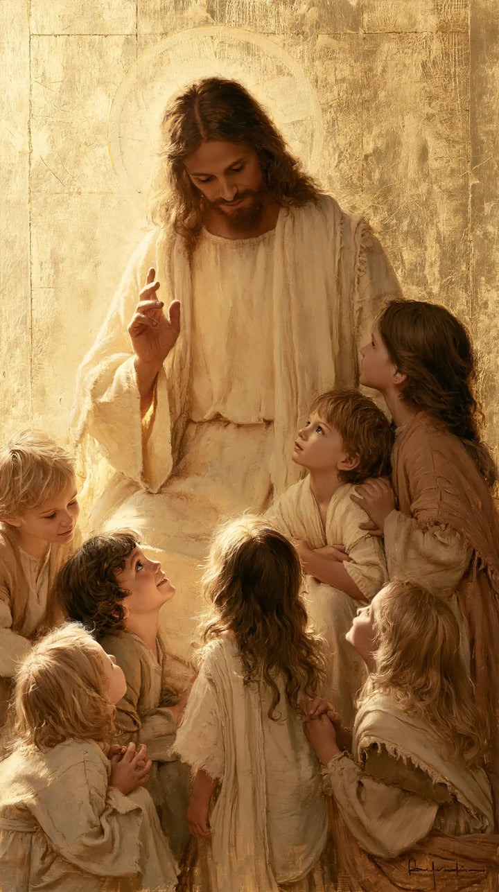 Jesus and the Children - Sacred Gold · Portrait n° 4