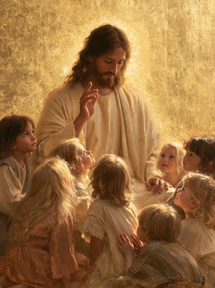 Jesus and the Children - Sacred Gold · Portrait n° 16