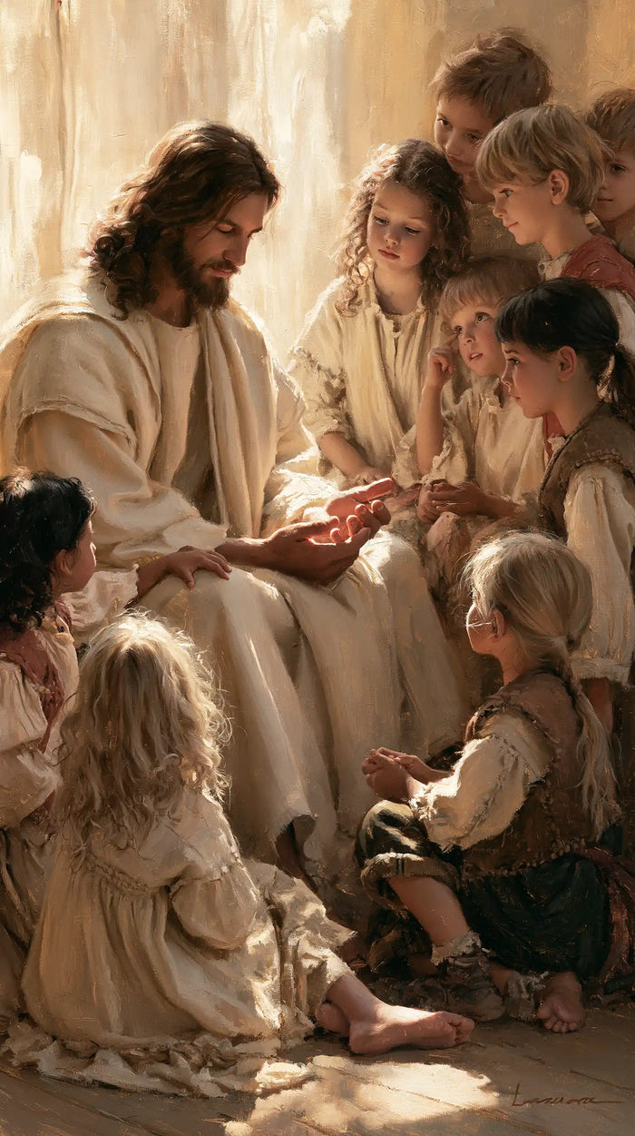 Jesus and the Children — The Little Girl beside the Palm