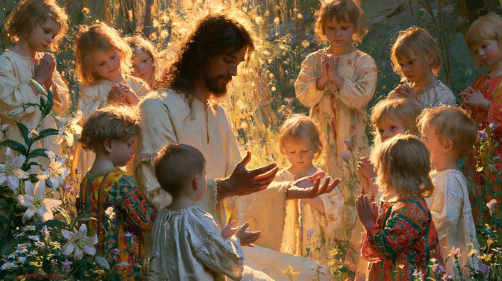 Jesus and the Children - Symbolist · Landscape n° 3