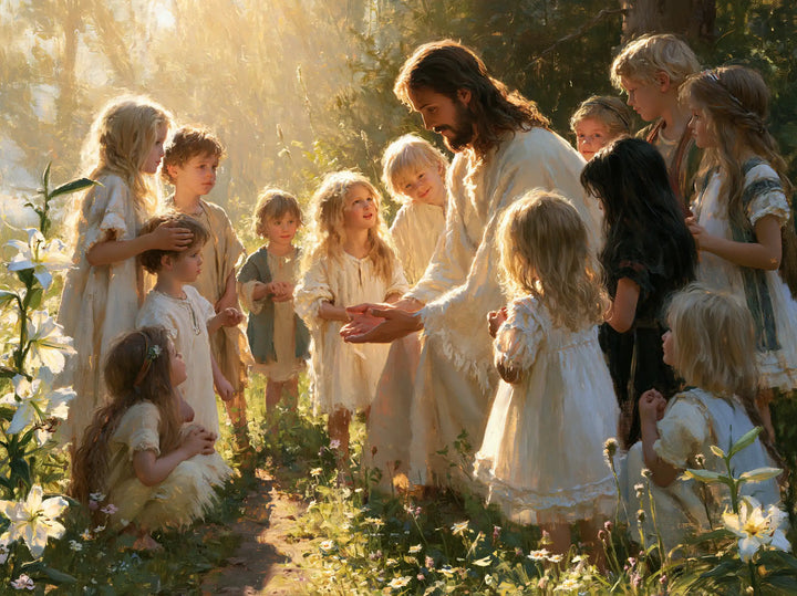 Jesus and the Children - Symbolist · Landscape n° 9