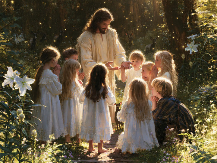 Jesus and the Children - Symbolist · Landscape n° 16