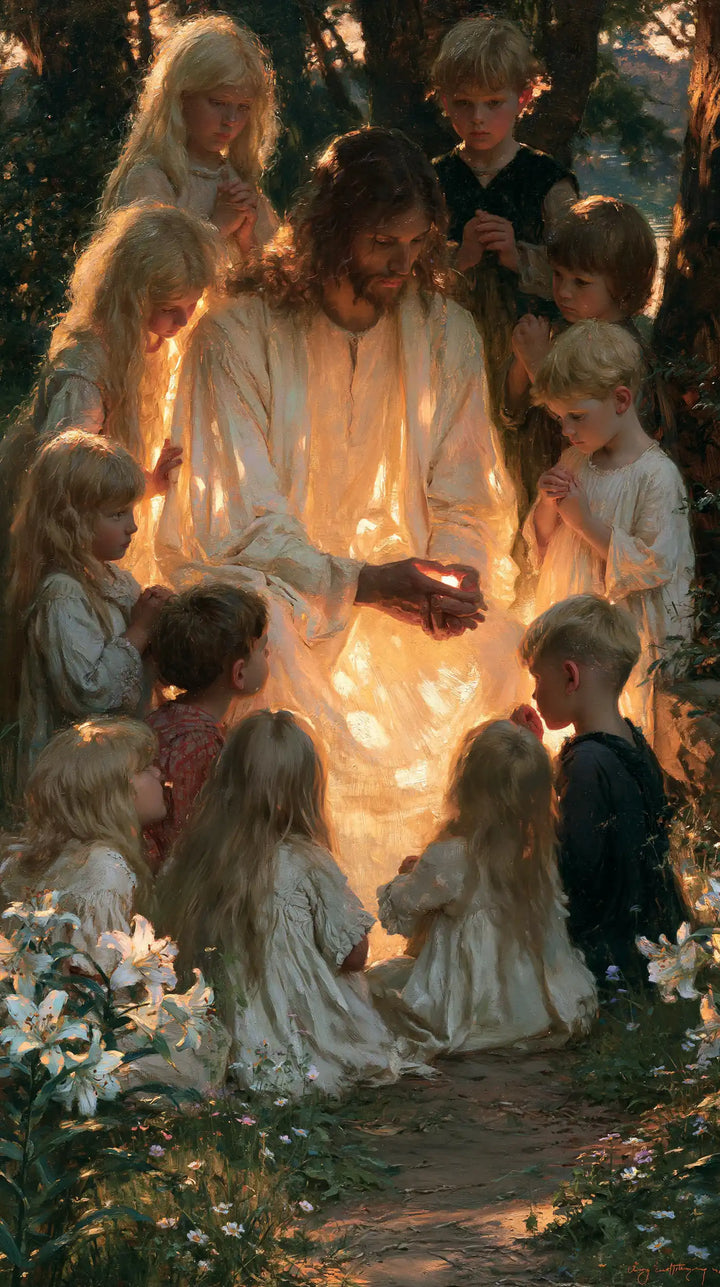 Jesus and the Children - Symbolist · Portrait n° 5