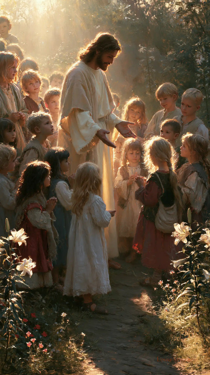 Jesus and the Children - Symbolist · Portrait n° 6