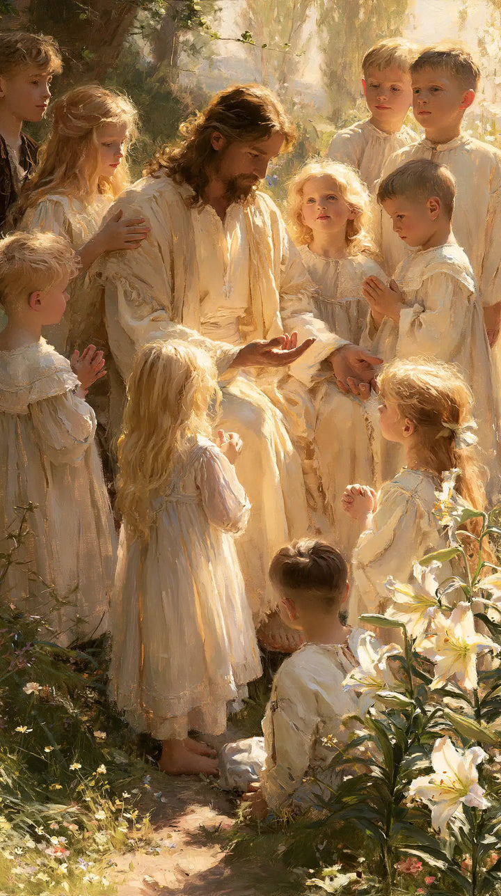 Jesus and the Children - Symbolist · Portrait n° 7