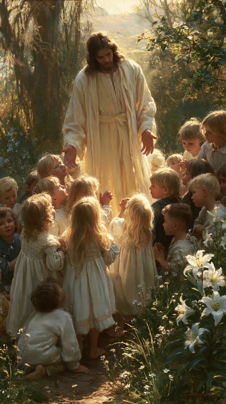 Jesus and the Children - Symbolist · Portrait n° 8
