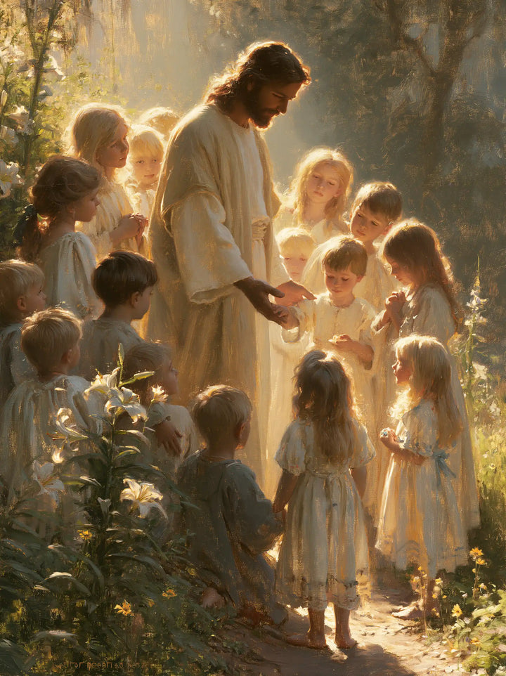 Jesus and the Children - Symbolist · Portrait n° 12