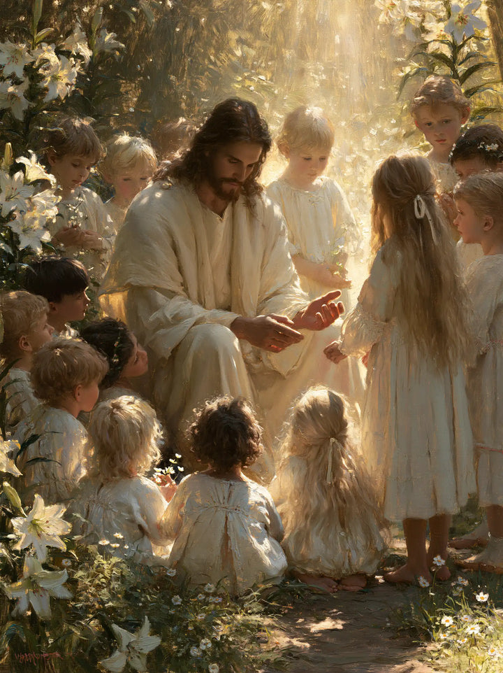 Jesus and the Children - Symbolist · Portrait n° 14