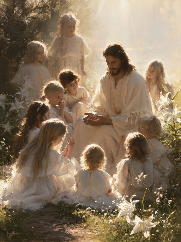 Jesus and the Children - Symbolist · Portrait n° 15