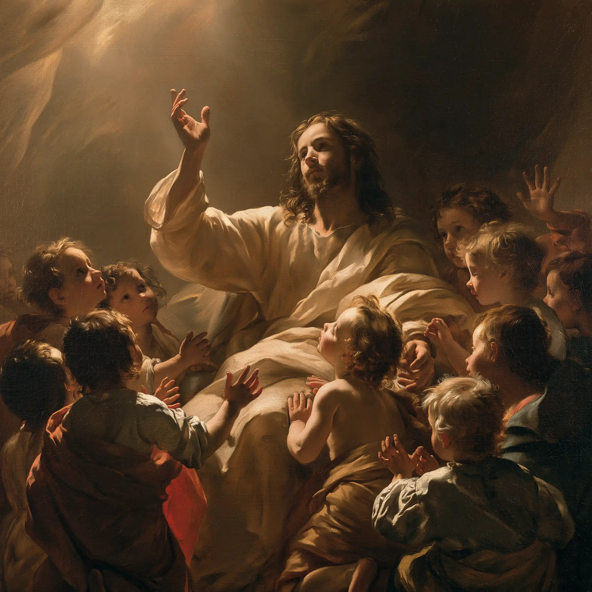 Jesus and the Children - Theatrical Baroque · Square n° 1
