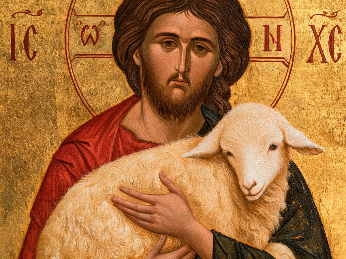 Jesus and the Lamb - Contemporary Byzantine · Landscape n° 5