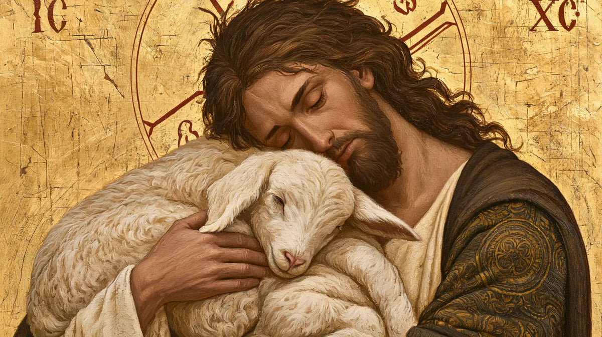 Jesus and the Lamb - Contemporary Byzantine · Landscape n° 11