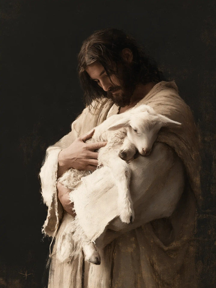 Jesus and the Lamb - Contemporary Minimalism · Portrait n° 9