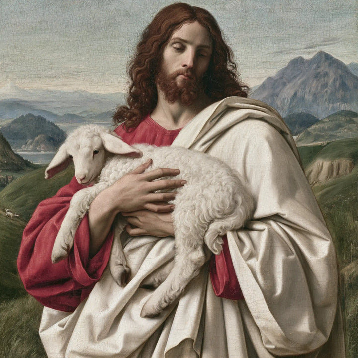 Jesus and the Lamb - Florentine Renaissance · Square n° 5