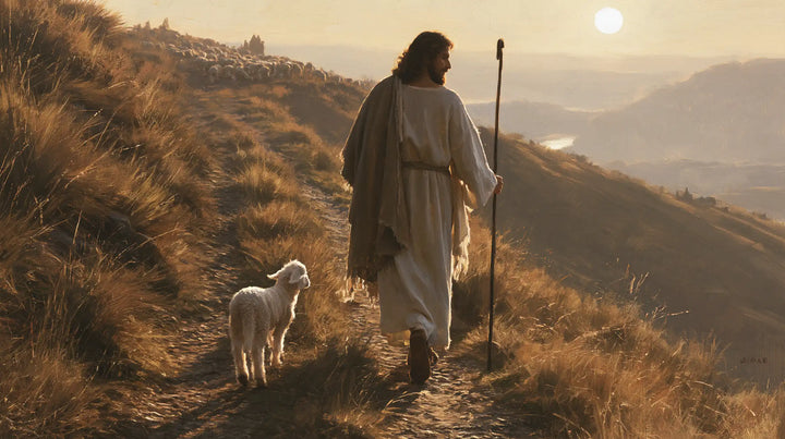 Jesus and the Lamb - Jesus Guiding the Lamb · Landscape n° 12