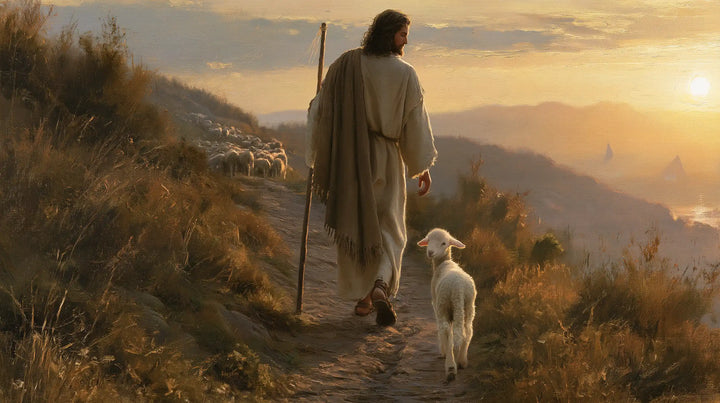 Jesus and the Lamb - Jesus Guiding the Lamb · Landscape n° 14
