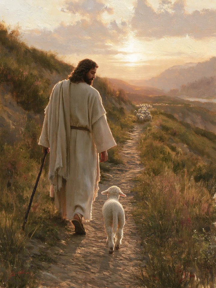 Jesus and the Lamb - Jesus Guiding the Lamb · Portrait n° 11