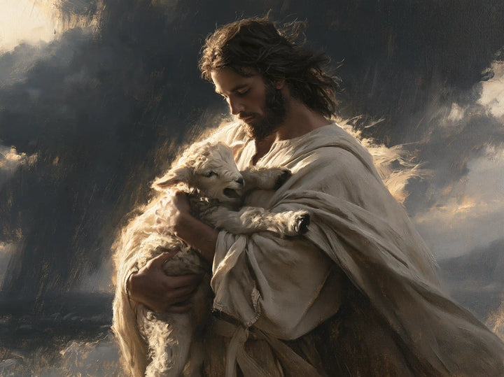 Jesus and the Lamb - Jesus Protecting the Lamb · Landscape n° 8