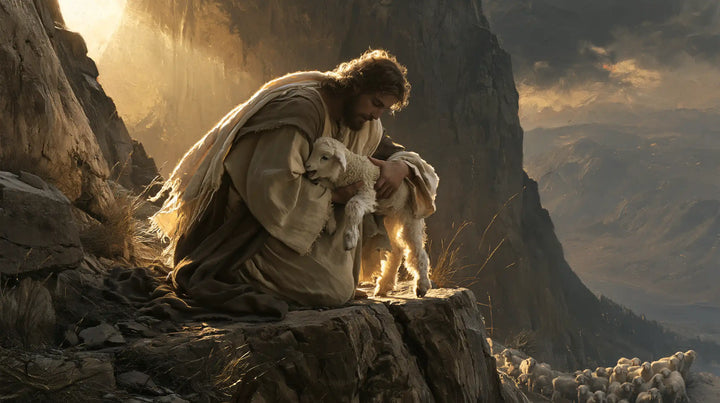 Jesus and the Lamb - Jesus Saving the Lamb · Landscape n° 3