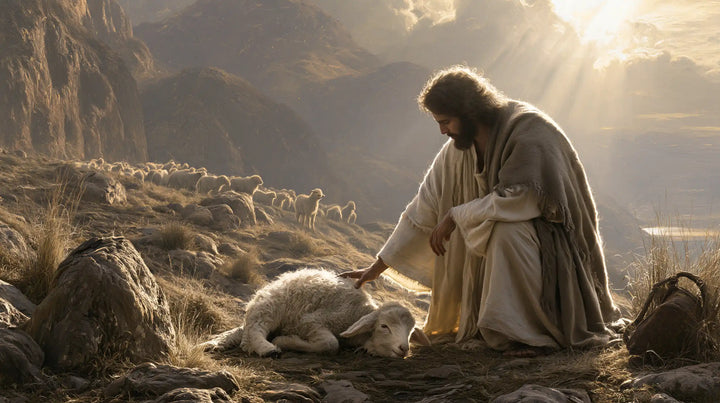 Jesus and the Lamb - The Lost Lamb Found · Landscape n° 3