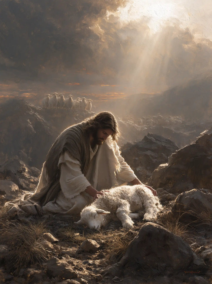 Jesus and the Lamb - The Lost Lamb Found · Portrait n° 7