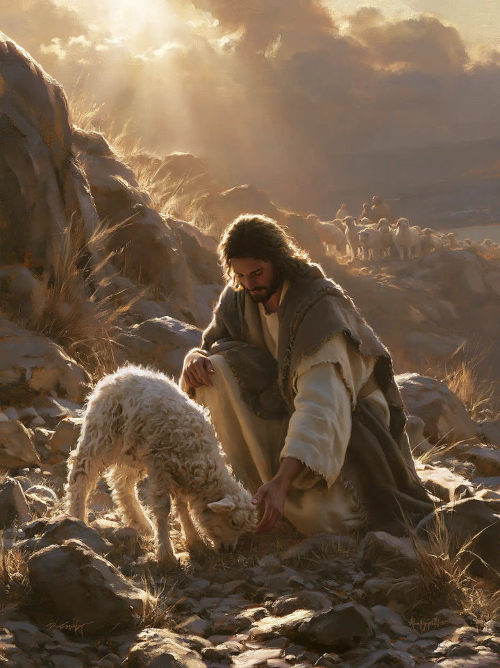 Jesus and the Lamb - The Lost Lamb Found · Portrait n° 8