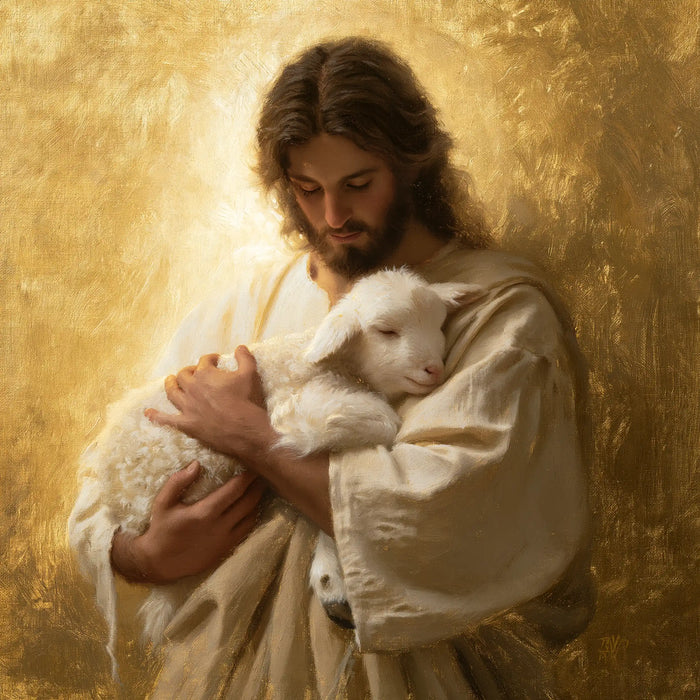 Jesus and the Lamb — The Gaze Within the Warmth of Shelter