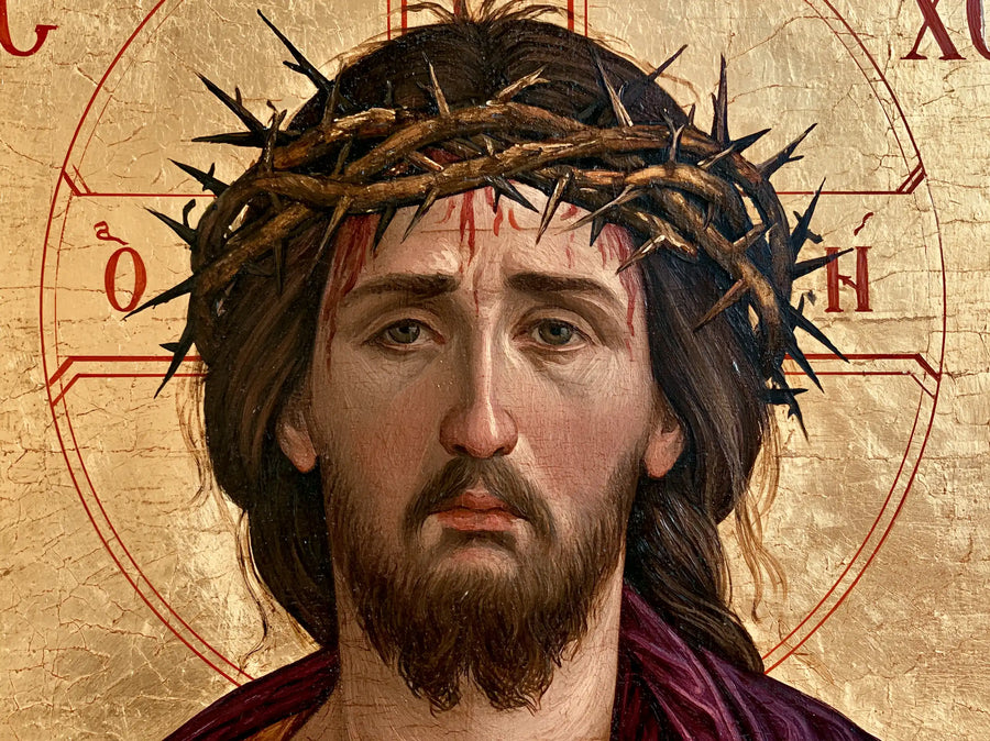 Jesus Crowned with Thorns — The Crown and Carmine Letters