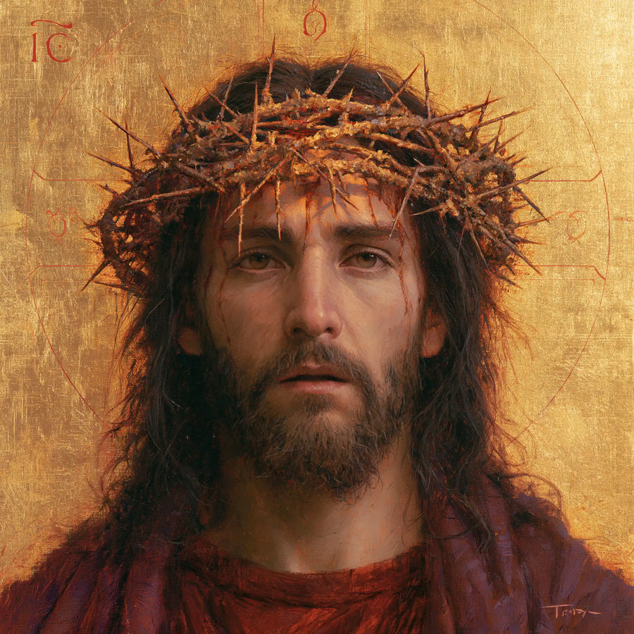 Jesus Crowned with Thorns — The Copper Crown in Veiled Gold