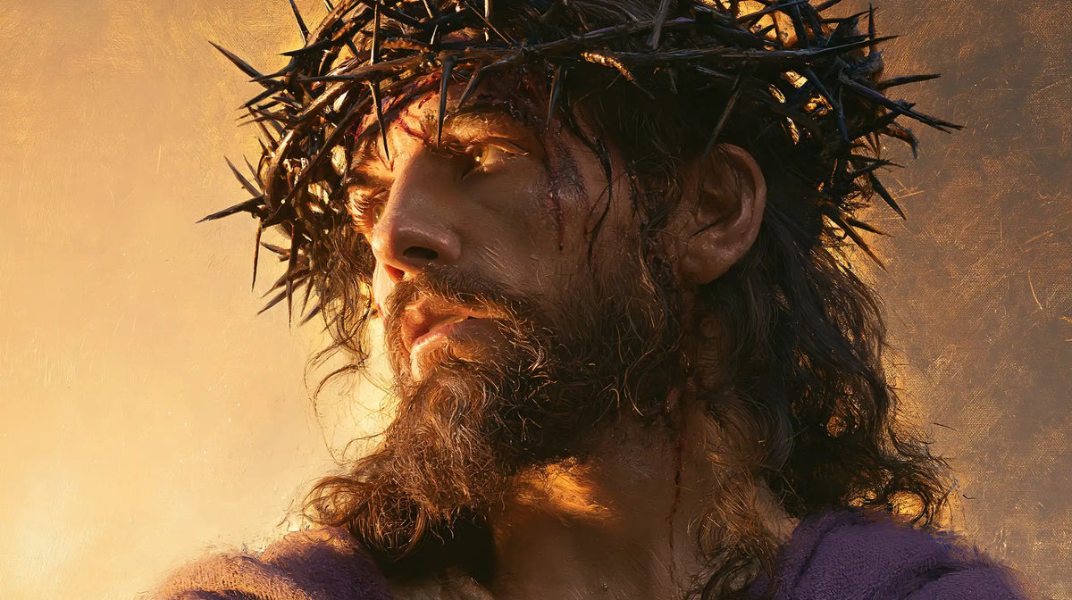 Jesus Crowned with Thorns — The Face Turned toward the Golden Horizon