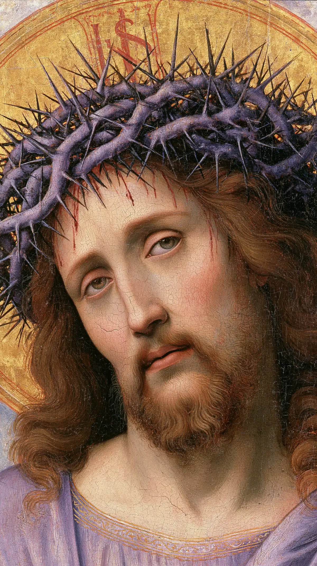 Jesus Crowned with Thorns — The Bowed Head beneath Lilac Branches