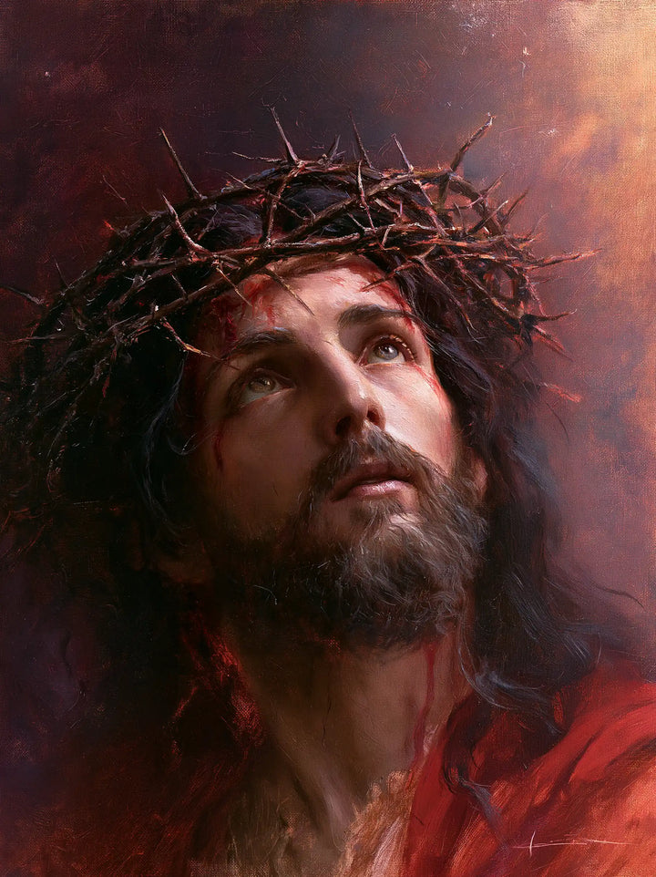 Jesus Crowned with Thorns — The Gaze toward the Pink Opening
