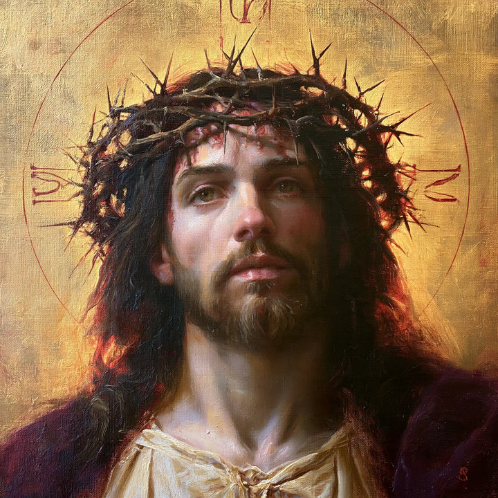 Jesus Crowned with Thorns — Cool Light in the Warm Nimbus