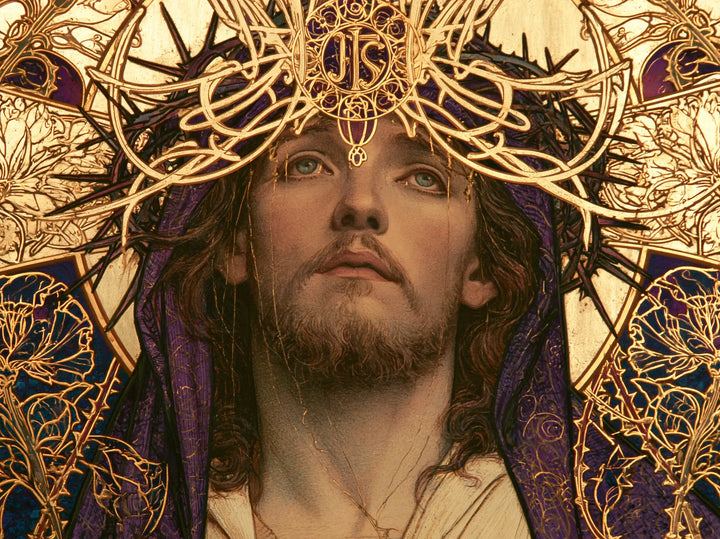 Jesus Crowned with Thorns — The Crown with Long Golden Loops